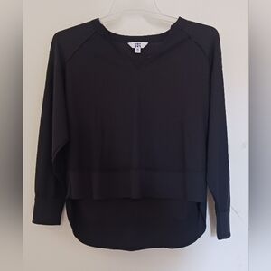 JoyLab Black Long Sleeve Oversized Knit Top Size XS